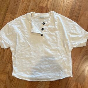 Madewell Cream Henley Tee